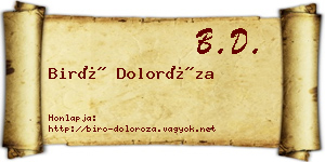Biró Doloróza névjegykártya